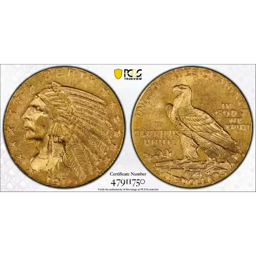 1910 5 Indian PCGS MS63 (2)