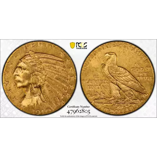 1910-D 5 Indian PCGS MS63 CAC CAC (2)