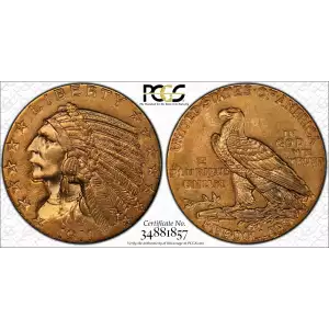 1911 $5 Ind PCGS MS63 (2)