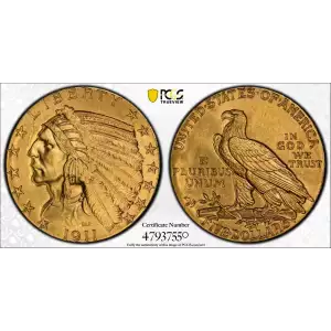 1911 $5 Indian PCGS MS64 (2)