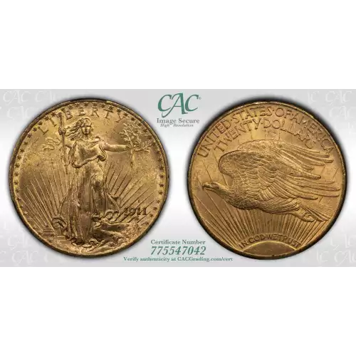 1911S 20 Saint CACG MS62 (4)