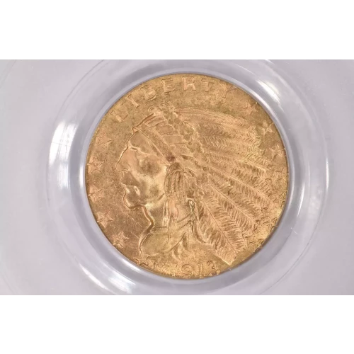 1913 $2.5 Ind PCGS MS64+ CAC CAC
