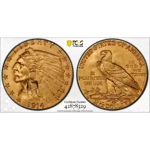 1914-D $2.5 Ind PCGS MS62 (2)