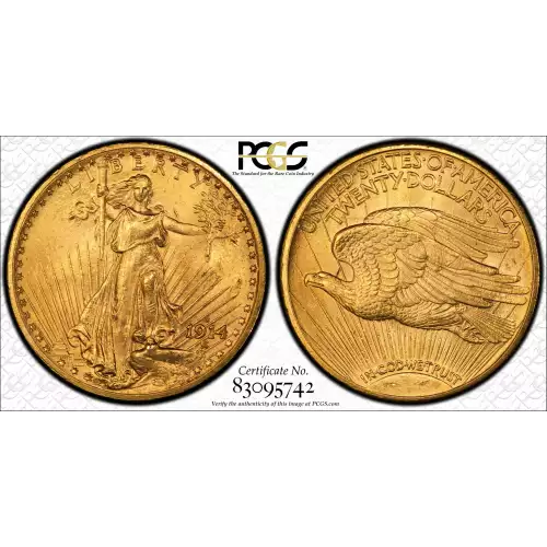 1914-S 20 Saint PCGS MS64 (2)