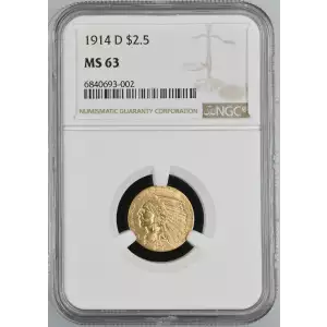 1914D 2.5 Indian NGC MS63 (2)