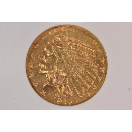1915S 5 Indian NGC AU58