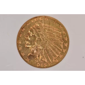 1915S 5 Indian NGC AU58