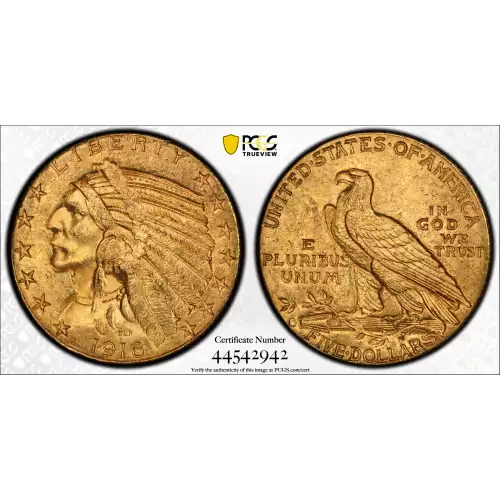 1916-S 5 Ind PCGS MS61 (2)