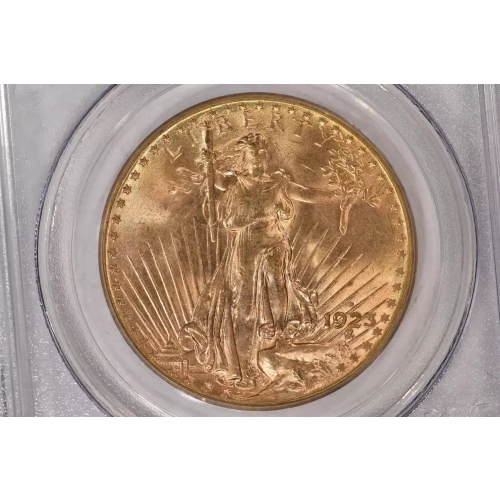 1923D 20 Saint PCGS MS64+