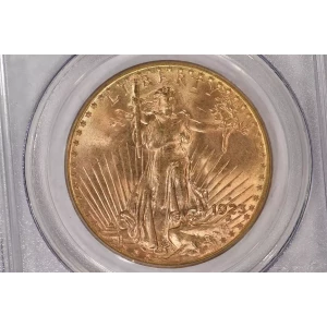 1923D 20 Saint PCGS MS64+