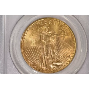 1924 20 Saint PCGS MS63CAC CAC