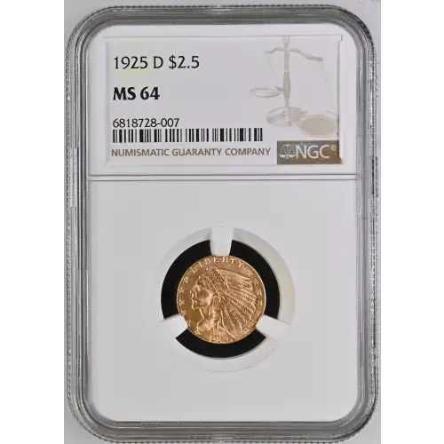1925-D 2.5 Ind NGC MS64 CAC CAC (2)