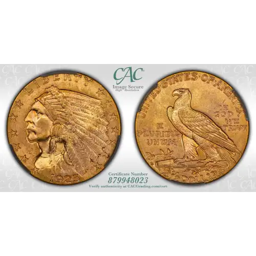 1925-D 2.5 Indian CACG MS64 (4)