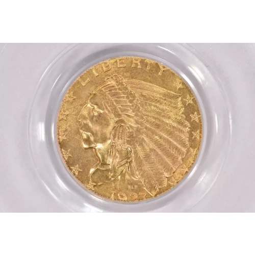 1927 $2.5 Ind PCGS MS63+ CAC CAC