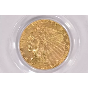 1927 $2.5 Ind PCGS MS63+ CAC CAC