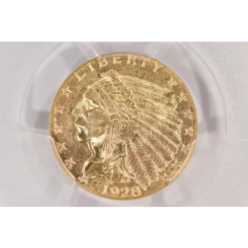 1928 2.5 Ind PCGS MS64 CAC CAC (2)