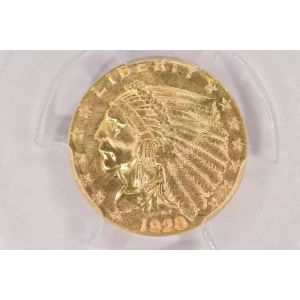 1928 $2.5 Ind PCGS MS64 CAC CAC (2)