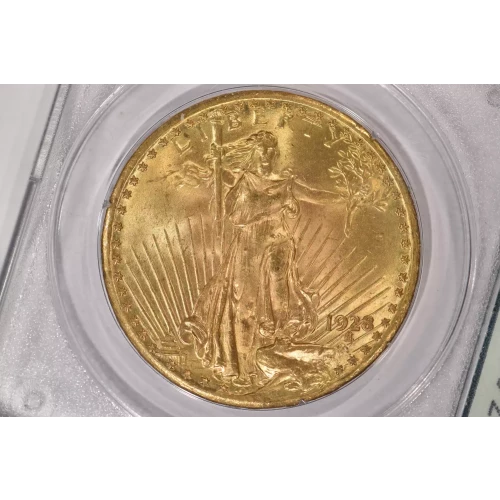1928 20 Saint PCGS MS64 CAC Rattler CAC