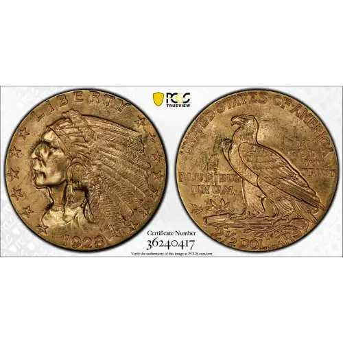 1928 $2.5 Ind PCGS MS64 CAC CAC (2)