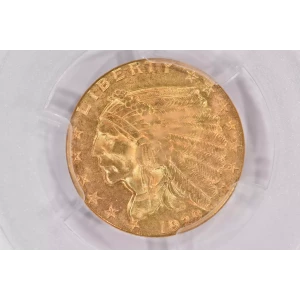 1929 $2.5 Ind PCGS MS63 CAC CAC