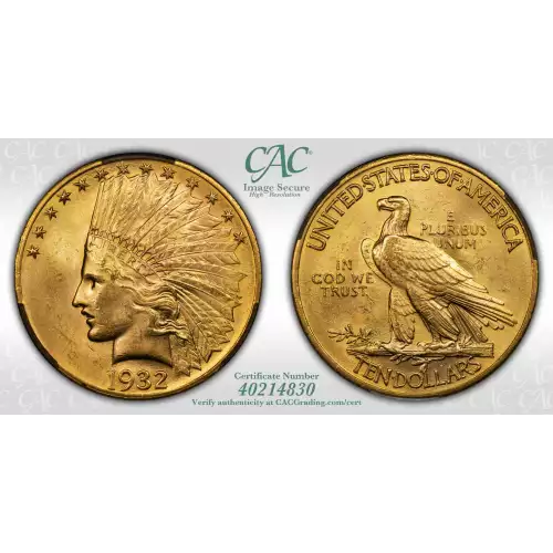 1932 $10 Indian CACG MS64 (4)