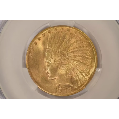 1932 10 Indian NGC MS64CAC CAC