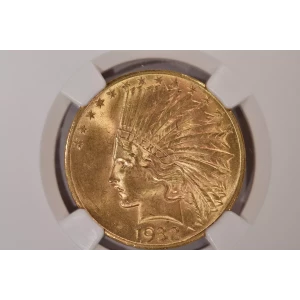1932 10 Indian NGC MS64CAC CAC (3)