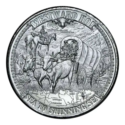 2020 Frontiers 1 oz Silver Round - Westward Ho (3)