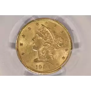 1901S 5 Liberty PCGS MS64 CAC CAC