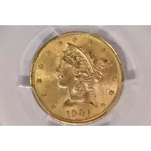 1901S 5 Liberty PCGS MS64 CAC CAC