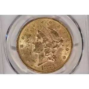 1873 20 Lib Open 3 MS61CAC CAC