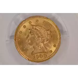 1900 2.5 Lib PCGS MS64 CAC CAC (2)