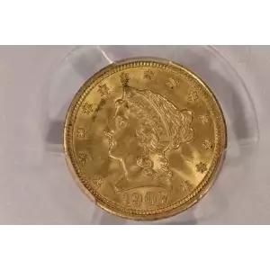 1907 2.5 Lib PCGS MS64CAC CAC