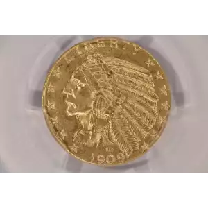 1909-D $5 Ind PCGS MS64 CAC CAC