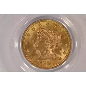 1907 2.5 Lib PCGS MS64 CAC CAC