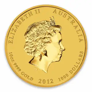 2012 10oz Australian Perth Mint Gold Lunar II: Year of the Dragon (2)